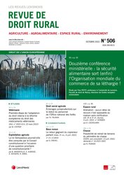 Revue de droit rural – October 2022