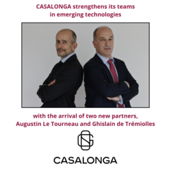Two new partners in emerging technologies at CASALONGA